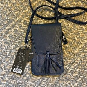 K Carroll Navy Crossbody Bag with Tassel